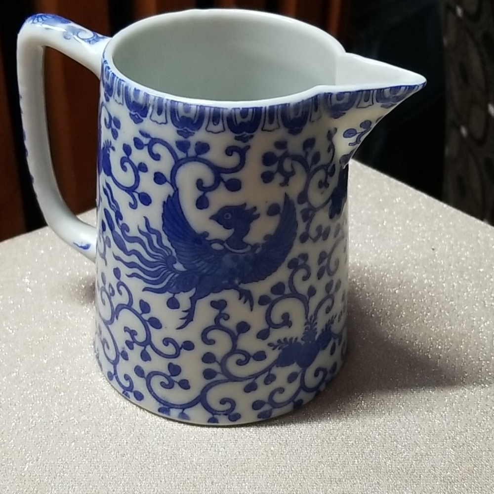 VTG Japan Ceramic Blue White Creamer
